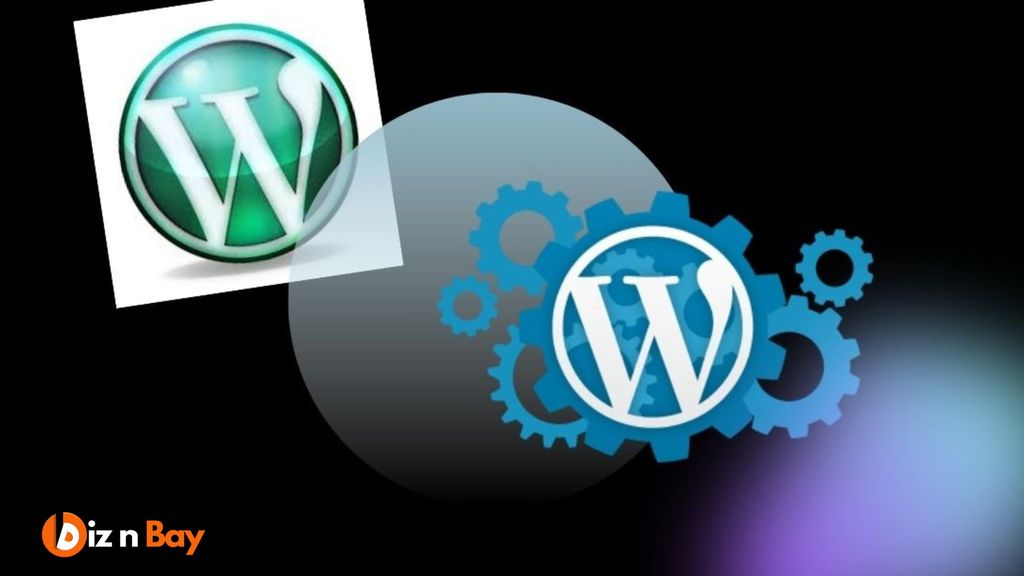 WordPress logo and gear