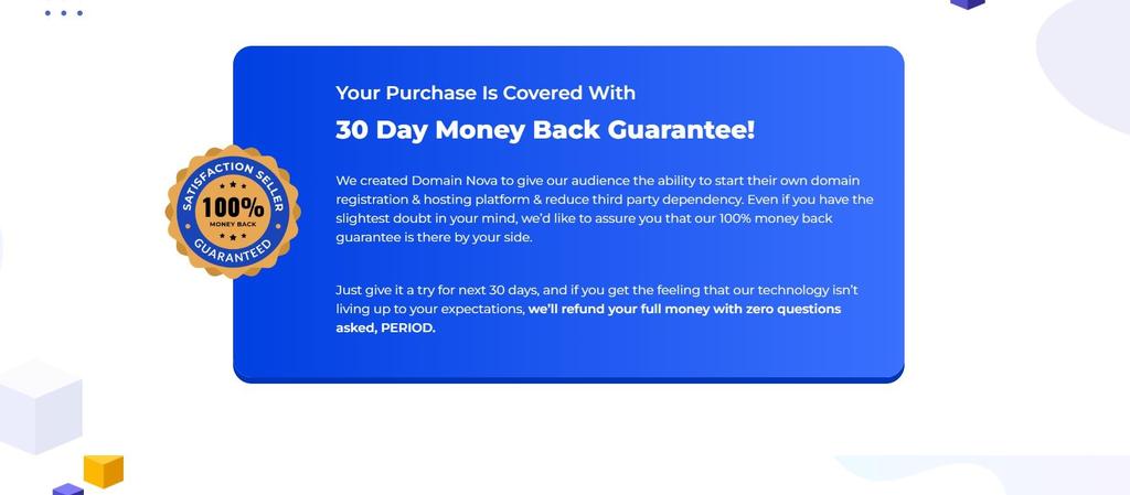 Domain Nova 30 days money back