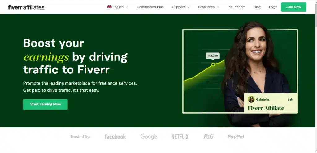 Fiverr website front page